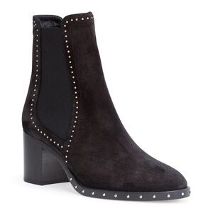 Jimmy Choo Merril 65 Black Suede Stud Heeled Boots 40.5 US Size 10
